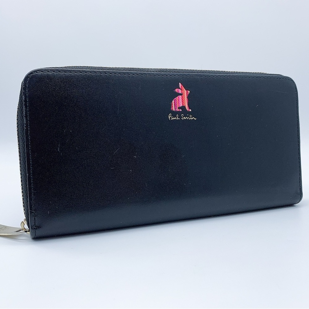 Paul Smith Top Zip Multi Card Slots Long Wallet in Black